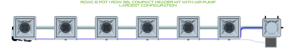 ALIEN Hydroponics RDWC 6 Pot 1 Row 36L Compact Header Kit with Air Pump product image 4