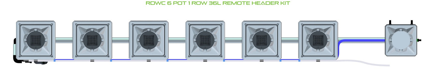ALIEN Hydroponics RDWC 6 Pot 1 Row 36L Remote Header Kit product image 2