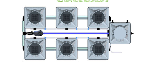 ALIEN Hydroponics RDWC 6 Pot 2 Row 20L Compact Header Kit product image 1