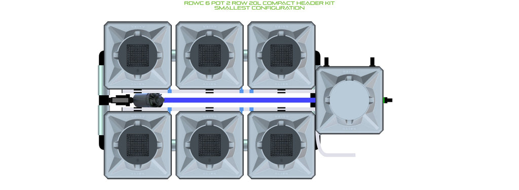 ALIEN Hydroponics RDWC 6 Pot 2 Row 20L Compact Header Kit product image 3