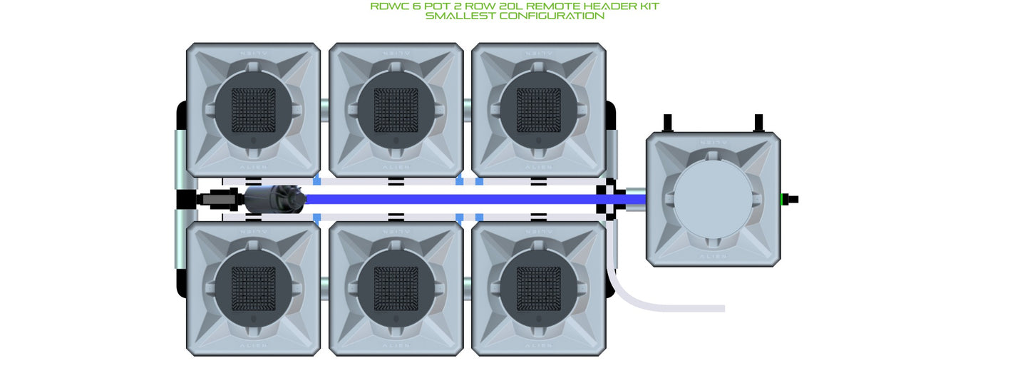ALIEN Hydroponics RDWC 6 Pot 2 Row 20L Remote Header Kit product image 3