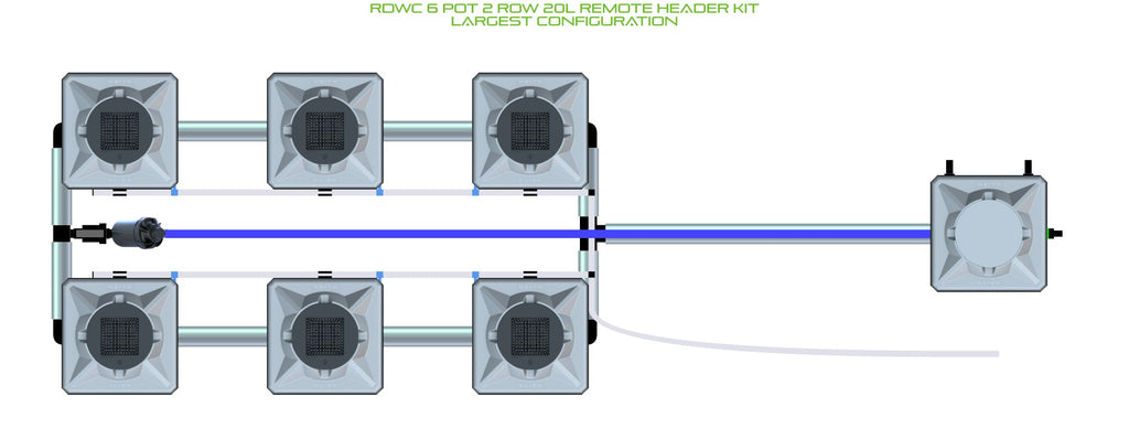 ALIEN Hydroponics RDWC 6 Pot 2 Row 20L Remote Header Kit product image 4