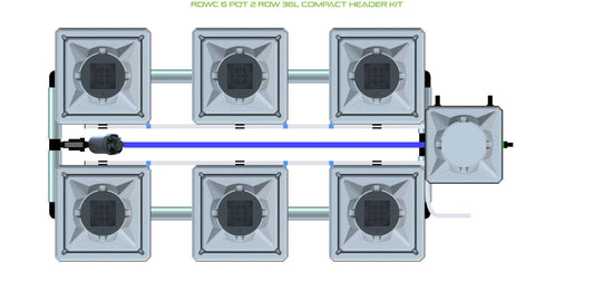 ALIEN Hydroponics RDWC 6 Pot 2 Row 36L Compact Header Kit product image 1