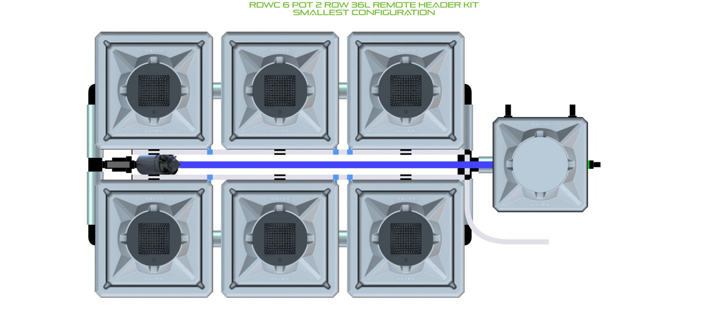 ALIEN Hydroponics RDWC 6 Pot 2 Row 36L Remote Header Kit product image 3