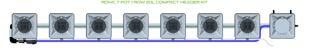 ALIEN Hydroponics RDWC 7 Pot 1 Row 20L Compact Header Kit product image 2