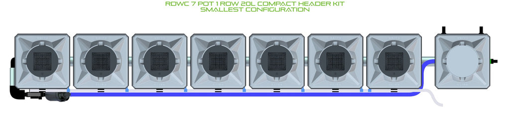 ALIEN Hydroponics RDWC 7 Pot 1 Row 20L Compact Header Kit product image 3