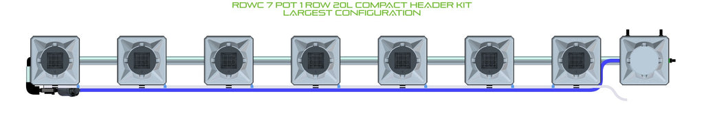 ALIEN Hydroponics RDWC 7 Pot 1 Row 20L Compact Header Kit product image 4