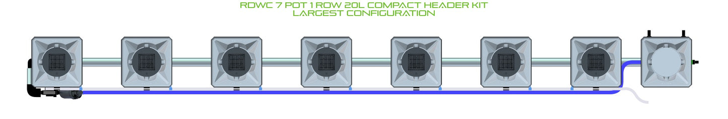 ALIEN Hydroponics RDWC 7 Pot 1 Row 20L Compact Header Kit product image 4
