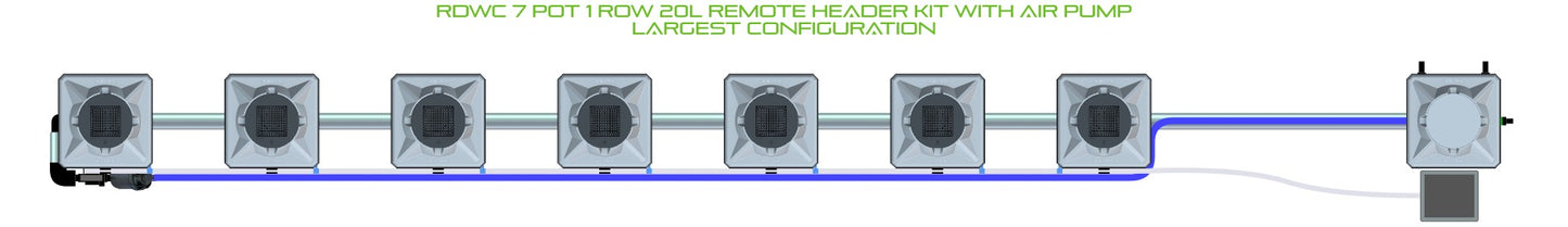 ALIEN Hydroponics RDWC 7 Pot 1 Row 20L Remote Header Kit with Air Pump product image 4