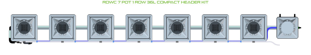 ALIEN Hydroponics RDWC 7 Pot 1 Row 36L Compact Header Kit product image 2