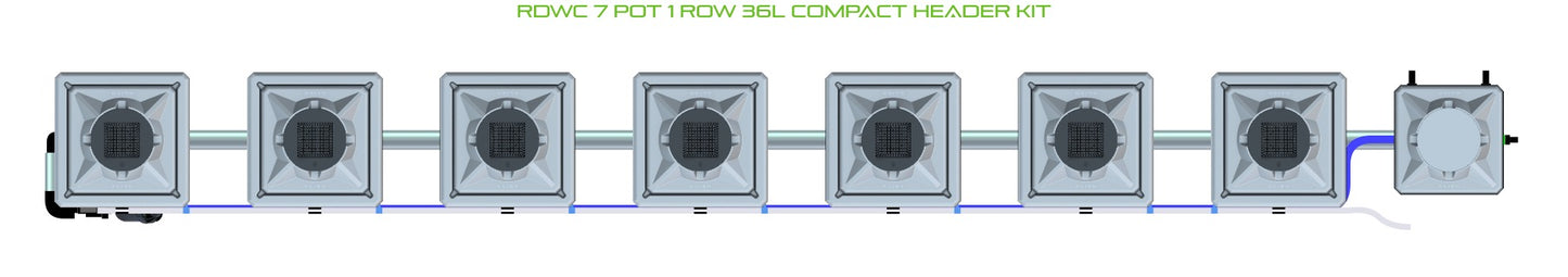ALIEN Hydroponics RDWC 7 Pot 1 Row 36L Compact Header Kit product image 2