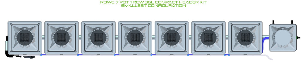 ALIEN Hydroponics RDWC 7 Pot 1 Row 36L Compact Header Kit product image 3
