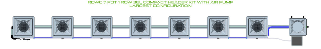 ALIEN Hydroponics RDWC 7 Pot 1 Row 36L Compact Header Kit with Air Pump product image 4