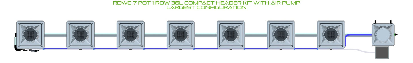 ALIEN Hydroponics RDWC 7 Pot 1 Row 36L Compact Header Kit with Air Pump product image 4