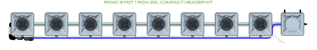 ALIEN Hydroponics RDWC 8 Pot 1 Row 20L Compact Header Kit product image 2