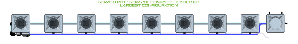 ALIEN Hydroponics RDWC 8 Pot 1 Row 20L Compact Header Kit product image 4