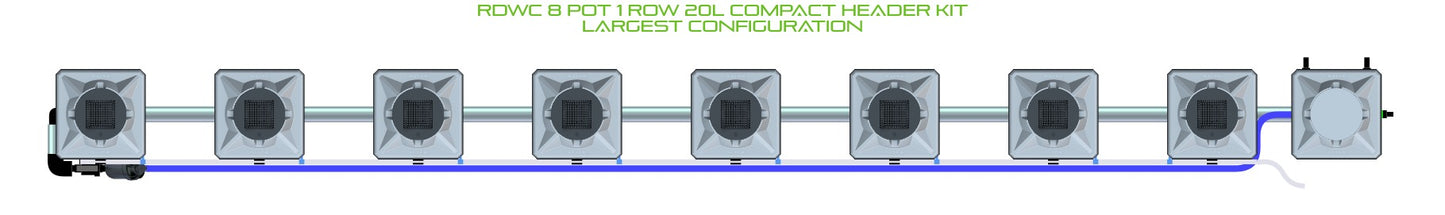 ALIEN Hydroponics RDWC 8 Pot 1 Row 20L Compact Header Kit product image 4