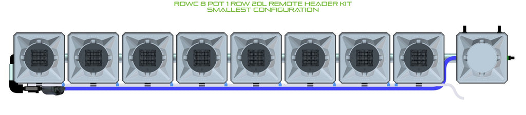 ALIEN Hydroponics RDWC 8 Pot 1 Row 20L Remote Header Kit product image 3