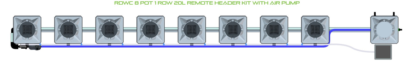 ALIEN Hydroponics RDWC 8 Pot 1 Row 20L Remote Header Kit with Air Pump product image 2