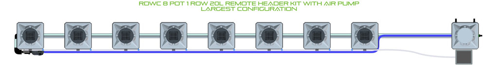ALIEN Hydroponics RDWC 8 Pot 1 Row 20L Remote Header Kit with Air Pump product image 4