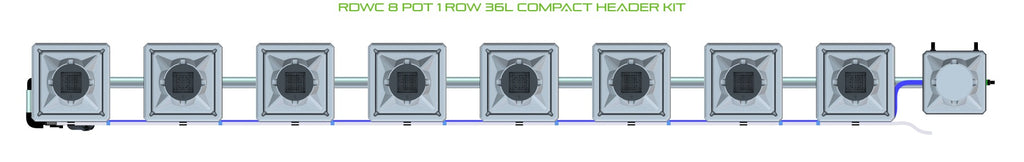 ALIEN Hydroponics RDWC 8 Pot 1 Row 36L Compact Header Kit product image 2