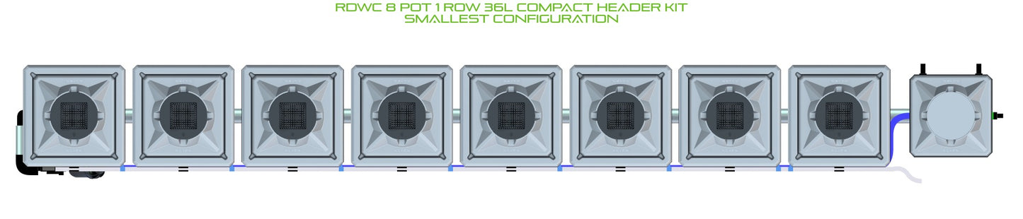 ALIEN Hydroponics RDWC 8 Pot 1 Row 36L Compact Header Kit product image 3