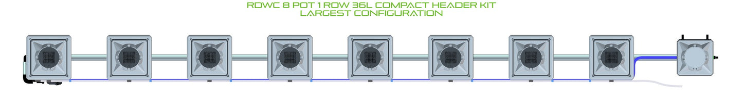 ALIEN Hydroponics RDWC 8 Pot 1 Row 36L Compact Header Kit product image 4