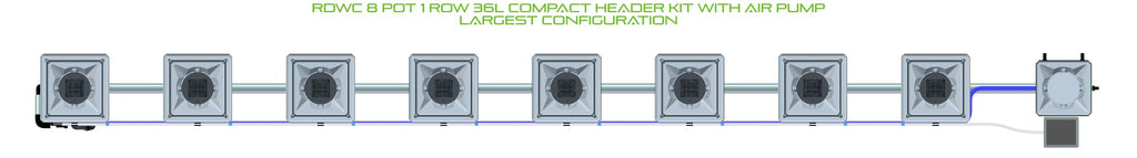 ALIEN Hydroponics RDWC 8 Pot 1 Row 36L Compact Header Kit with Air Pump product image 4
