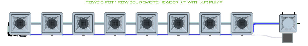 ALIEN Hydroponics RDWC 8 Pot 1 Row 36L Remote Header Kit with Air Pump product image 2
