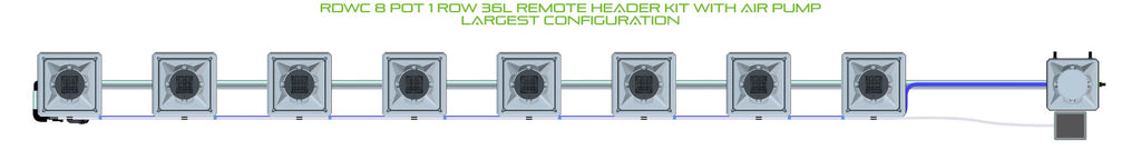 ALIEN Hydroponics RDWC 8 Pot 1 Row 36L Remote Header Kit with Air Pump product image 4