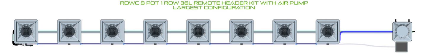 ALIEN Hydroponics RDWC 8 Pot 1 Row 36L Remote Header Kit with Air Pump product image 4