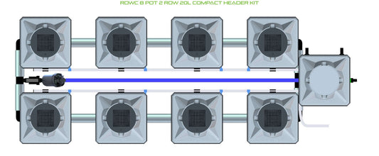 ALIEN Hydroponics RDWC 8 Pot 2 Row 20L Compact Header Kit product image 1