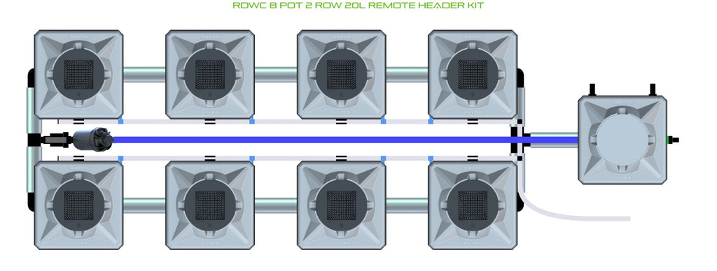 ALIEN Hydroponics RDWC 8 Pot 2 Row 20L Remote Header Kit product image 2