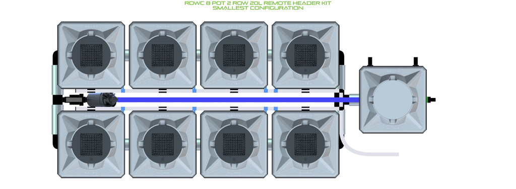 ALIEN Hydroponics RDWC 8 Pot 2 Row 20L Remote Header Kit product image 3
