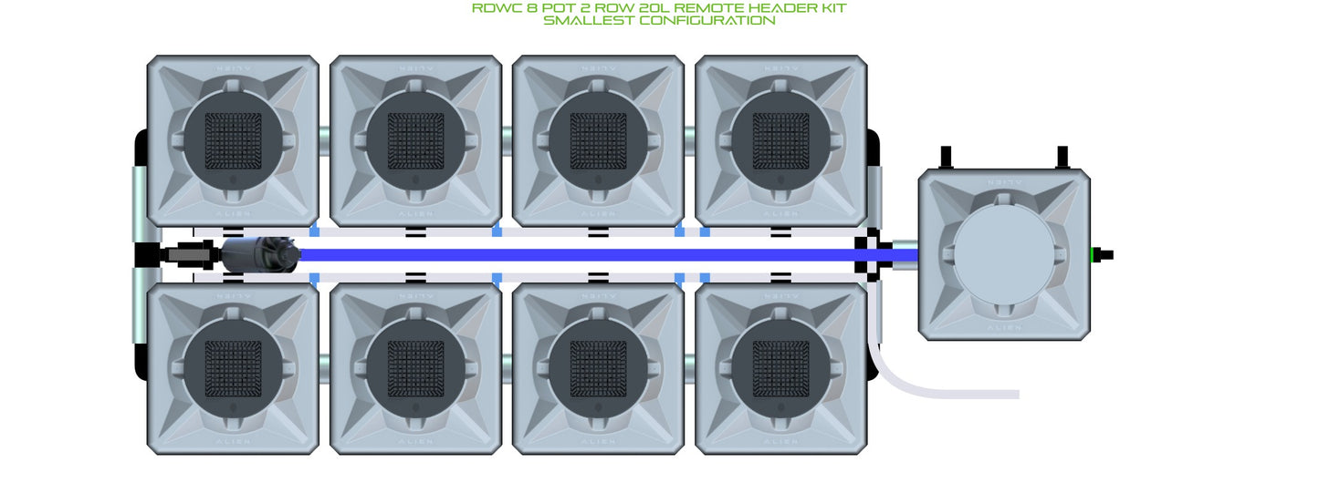 ALIEN Hydroponics RDWC 8 Pot 2 Row 20L Remote Header Kit product image 3
