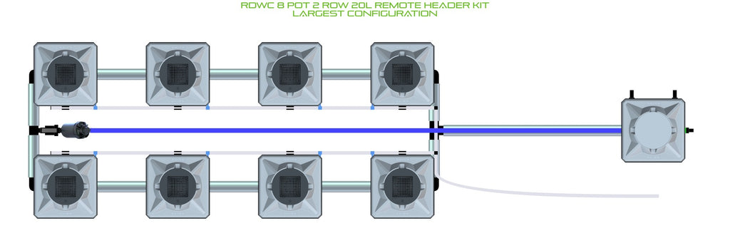 ALIEN Hydroponics RDWC 8 Pot 2 Row 20L Remote Header Kit product image 4