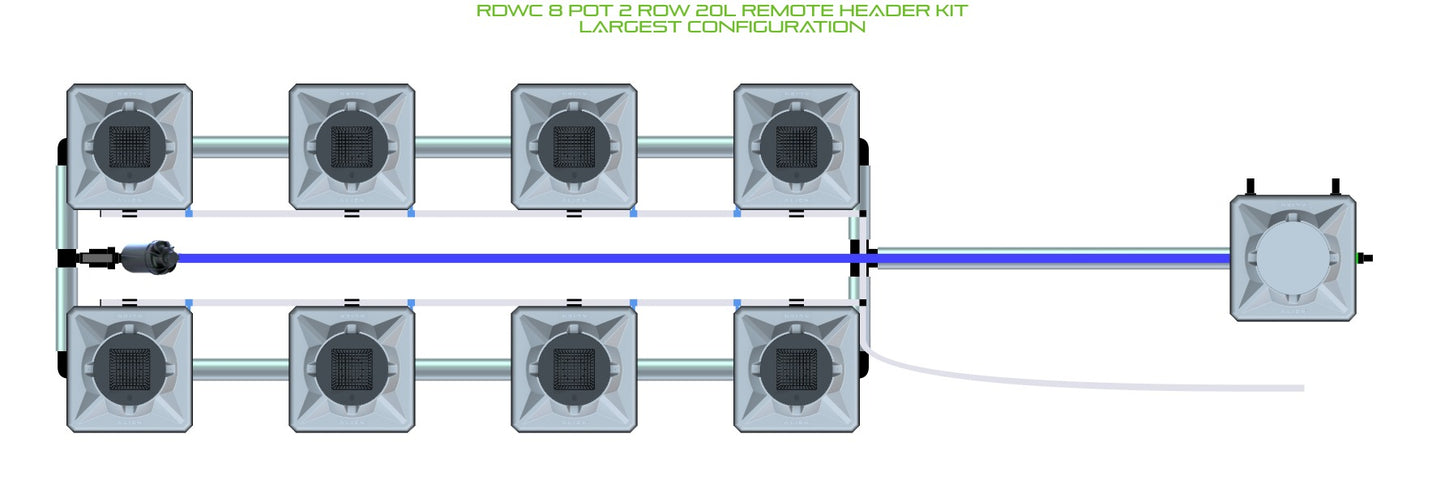 ALIEN Hydroponics RDWC 8 Pot 2 Row 20L Remote Header Kit product image 4