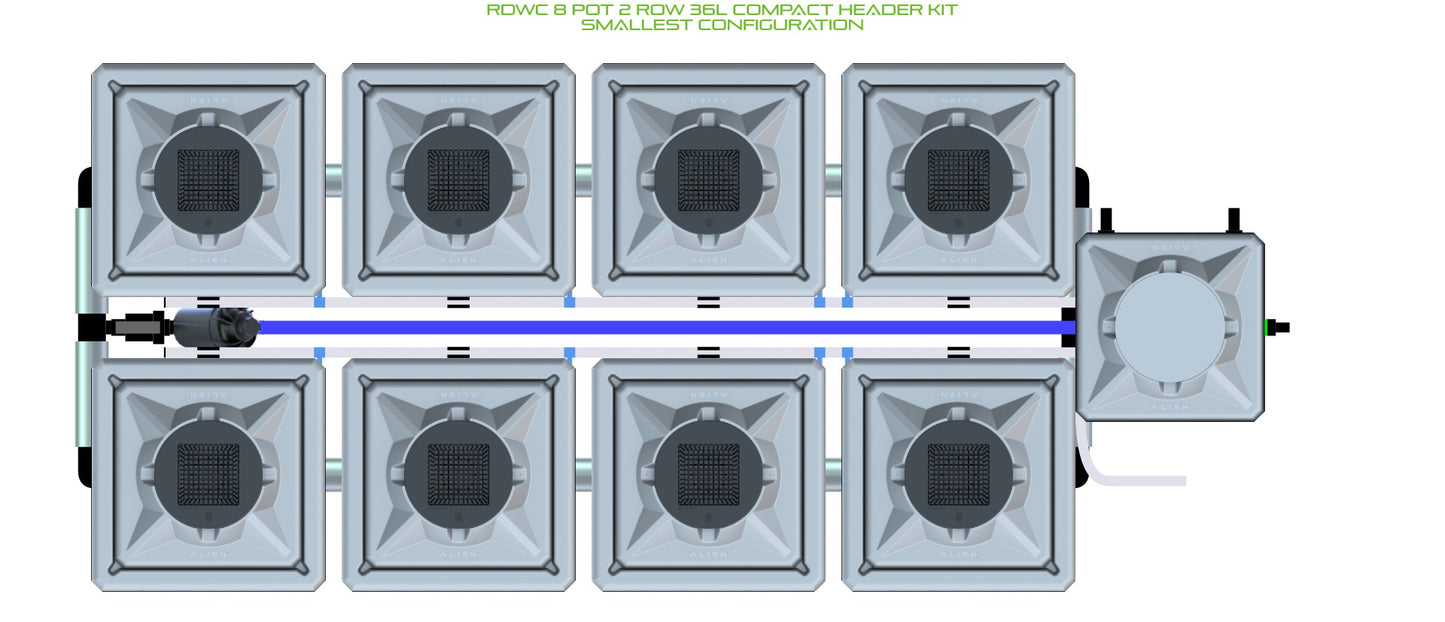 ALIEN Hydroponics RDWC 8 Pot 2 Row 36L Compact Header Kit product image 3