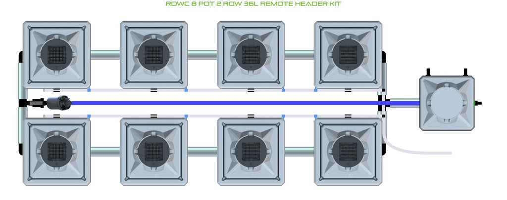 ALIEN Hydroponics RDWC 8 Pot 2 Row 36L Remote Header Kit product image 2