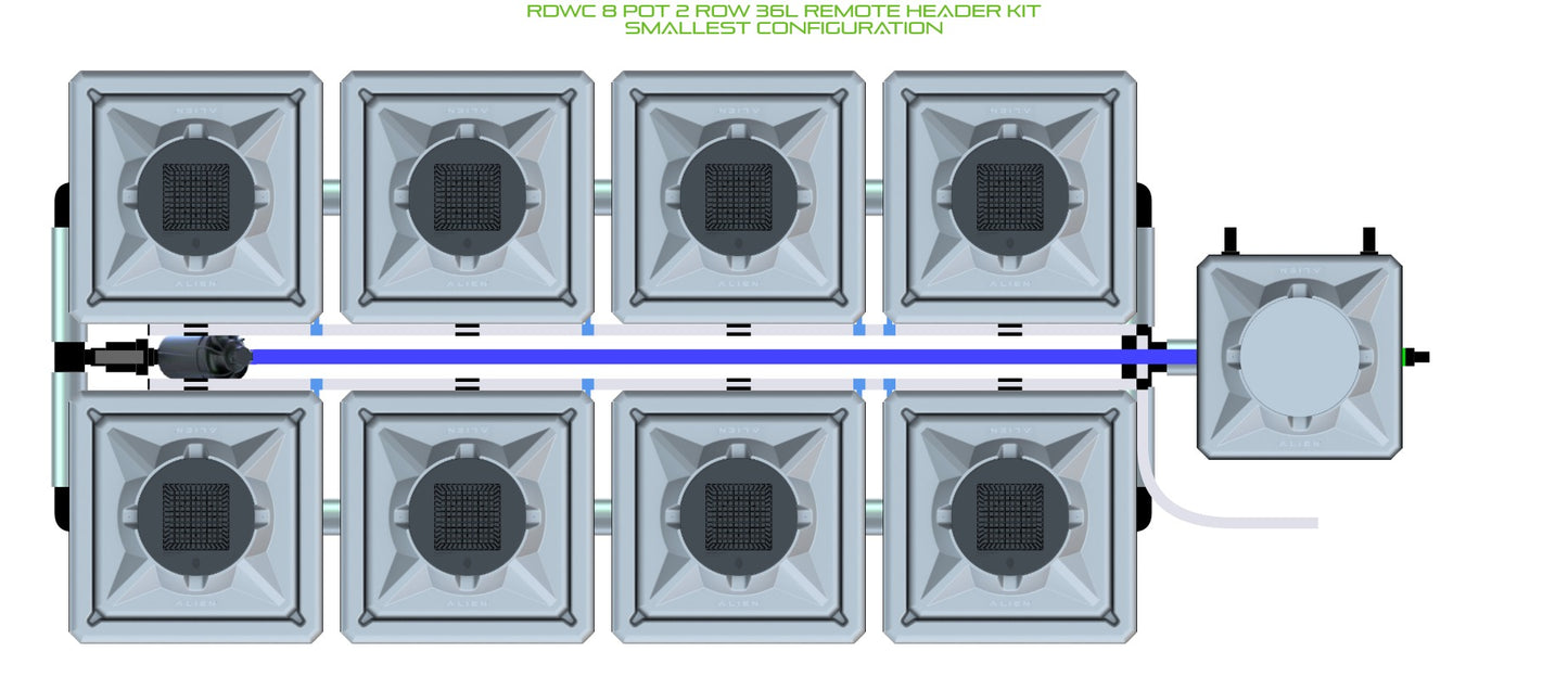ALIEN Hydroponics RDWC 8 Pot 2 Row 36L Remote Header Kit product image 3