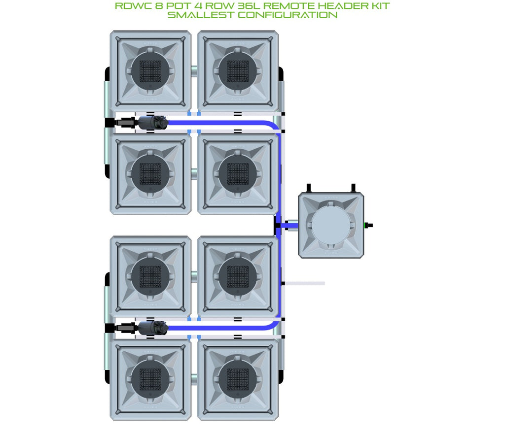 ALIEN Hydroponics RDWC 8 Pot 4 Row 36L Remote Header Kit product image 3