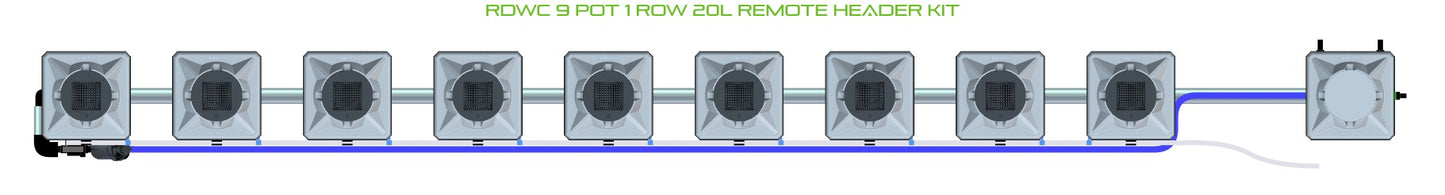ALIEN Hydroponics RDWC 9 Pot 1 Row 20L Remote Header Kit product image 2