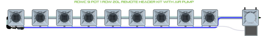 ALIEN Hydroponics RDWC 9 Pot 1 Row 20L Remote Header Kit with Air Pump product image 2