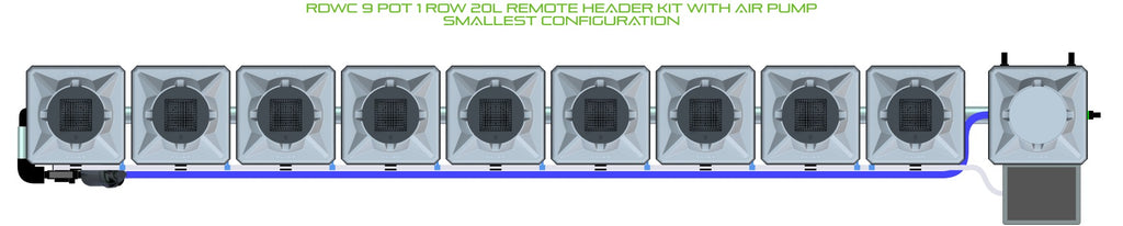 ALIEN Hydroponics RDWC 9 Pot 1 Row 20L Remote Header Kit with Air Pump product image 3
