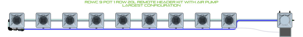 ALIEN Hydroponics RDWC 9 Pot 1 Row 20L Remote Header Kit with Air Pump product image 4