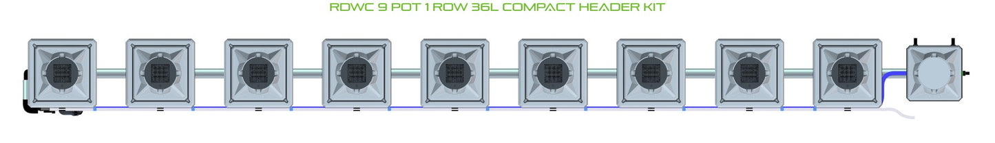 ALIEN Hydroponics RDWC 9 Pot 1 Row 36L Compact Header Kit product image 2
