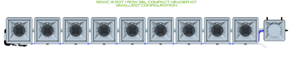 ALIEN Hydroponics RDWC 9 Pot 1 Row 36L Compact Header Kit product image 3