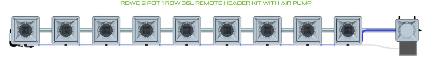 ALIEN Hydroponics RDWC 9 Pot 1 Row 36L Remote Header Kit with Air Pump product image 2