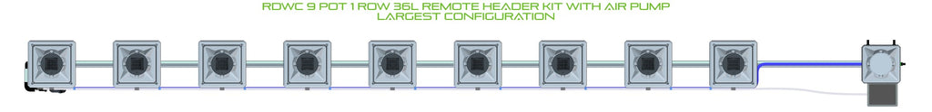 ALIEN Hydroponics RDWC 9 Pot 1 Row 36L Remote Header Kit with Air Pump product image 4