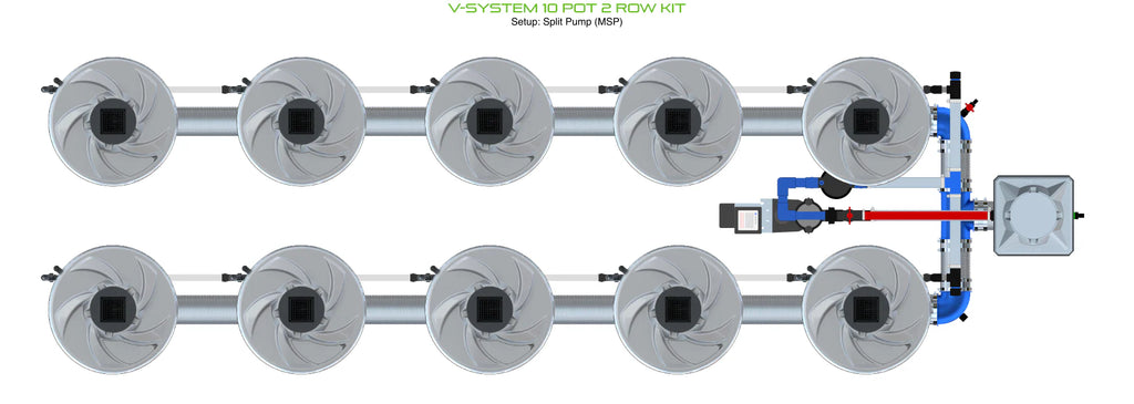 ALIEN Hydroponics V-SYSTEM 10 Pot 2 Row Kit product image 10